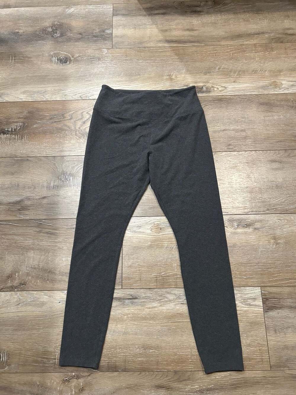 Simply Vera Wang Women's Charcoal Grey High-Rise Cotton Leggings Size L